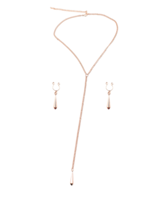 bijoux de corps, pinces de seins goutte et tour de cou chainette 